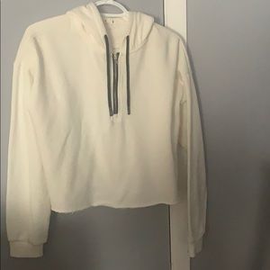 White cropped sweater